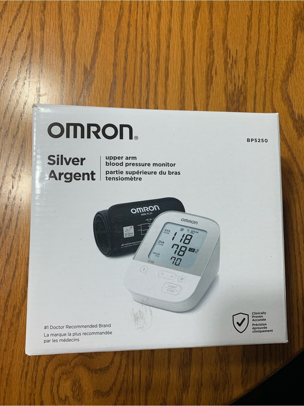 Omron blood pressure monitor model BP5250. NWT